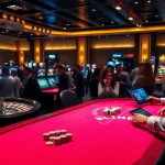 Exciting casino scene showcasing poker and roulette engaging gamblers at https://bj66.at.