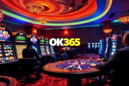 Experience the excitement of online gambling at OK365 with vibrant casino games and engaging visuals.