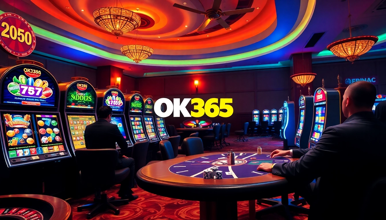 Experience the excitement of online gambling at OK365 with vibrant casino games and engaging visuals.