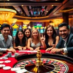 Experience the thrill of online gambling with okfun in a vibrant casino setting.