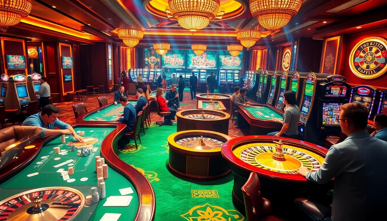 Experience thrilling gameplay at https://cpc188.org with a vibrant casino scene featuring poker and roulette.