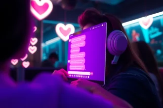 Engaging sexy ai chat interface with modern aesthetics and vibrant colors, inviting users for interaction.