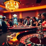Players celebrate wins at a glamorous casino table inspired by https://do666.at, highlighting excitement and luxury.