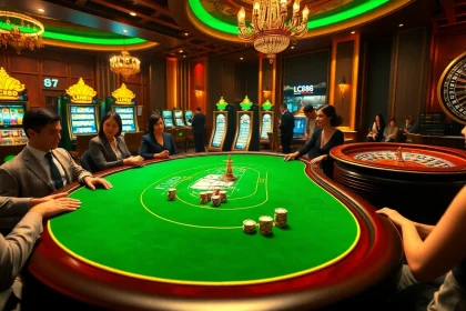 Experience the thrill of LC88 my at an exciting poker game surrounded by luxury.