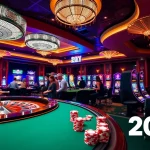 Exciting gambling scene at a 20bet casino, featuring roulette and poker action.