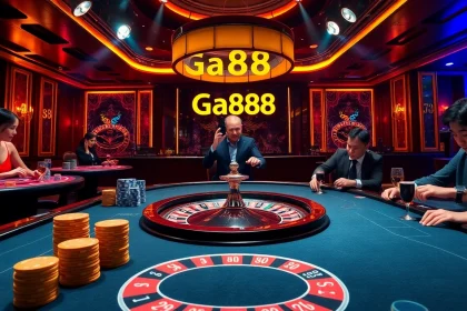 Experience the excitement of Ga888 with players engaging in thrilling casino games and vibrant gambling action.