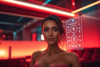 Engage in ai chat porn with an AI character in a luxurious, intimate setting.