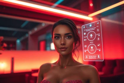 Engage in ai chat porn with an AI character in a luxurious, intimate setting.
