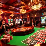 Engaging roulette table scene with glamorous players, reflecting the excitement of https://ga888.at gambling experience.