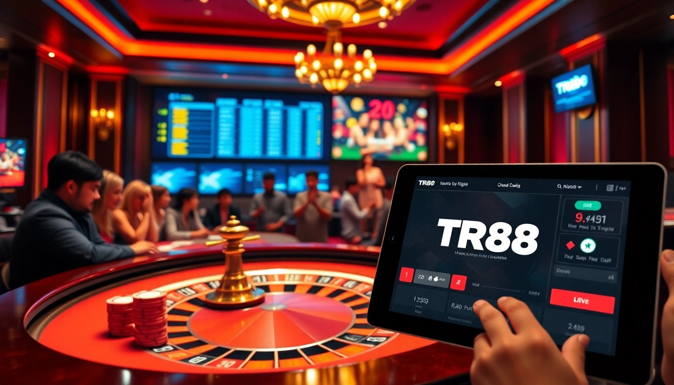 Players experiencing the thrill of gambling at TR88 while engaged in a game of roulette.