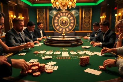 Players engage intensely at the blackjack table, inspired by the excitement of https://888b.report/ gambling.