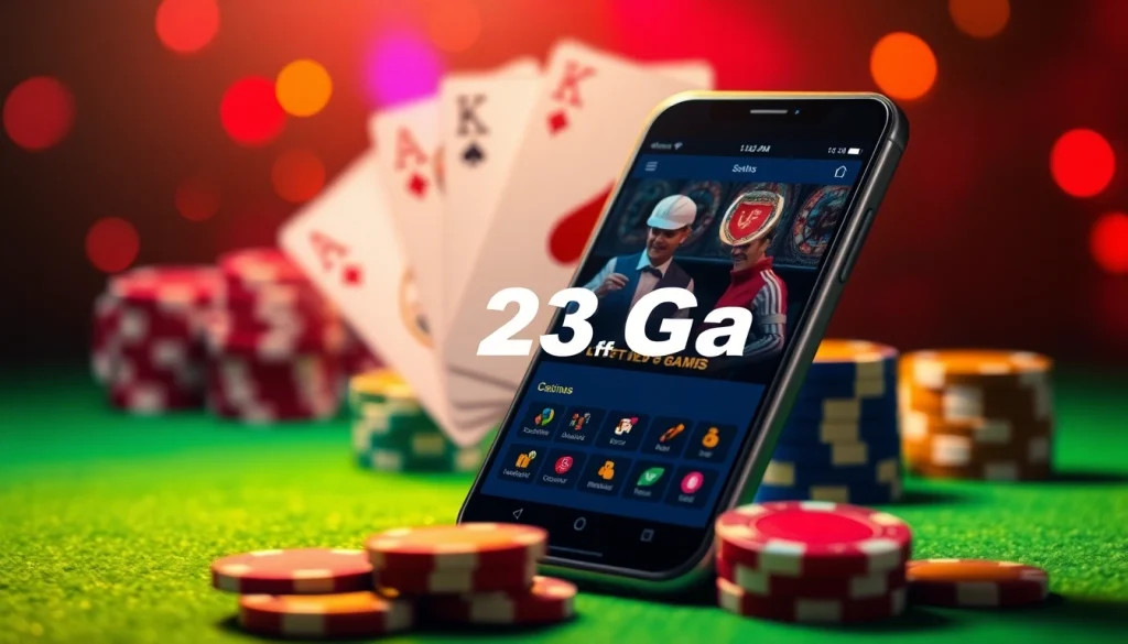 Experience the excitement of 123Ga's online betting platform with vibrant casino visuals.