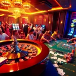 Experience high-stakes gaming action at FSBET | CỔNG CÁ CƯỢC THỂ THAO, featuring a vibrant casino scene.