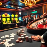Exciting poker game action at MB66 casino with vibrant poker chips and cards.