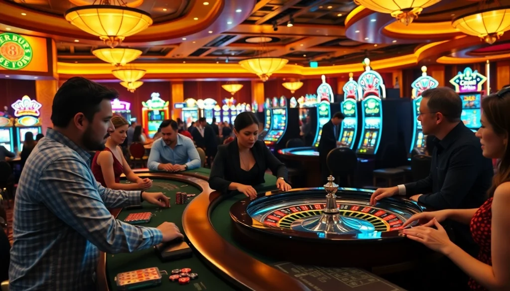 Profitez de jeux passionnants de casino en ligne avec une ambiance animée et des joueurs engagés.