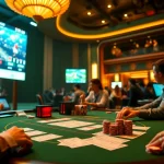 Thể Thao LC88 ignites excitement at an upscale sports betting table filled with eager bettors.