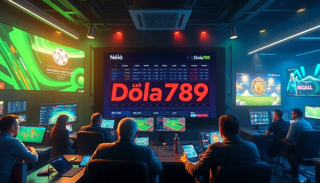 Online gaming interface of Nhà cái Dola789 showcasing exciting betting options and vibrant atmosphere.