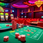 Experience thrilling online casino games at 8Live with vibrant tables, chips, and slot machines.