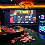 Experience online betting at https://lu88.co.com/ with vibrant casino imagery, chips, and roulette.