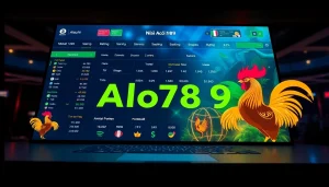 Dynamic interface of Nhà Cái Alo789 online betting platform with live odds and vibrant colors.