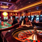 Sparking excitement at https://dabet.one/ casino tables with players enjoying roulette and slots.