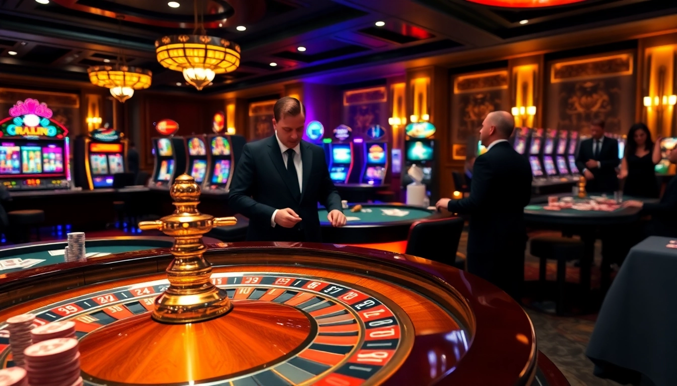 Experience the thrilling ambiance of the meilleur casino en ligne France with vibrant gaming elements.