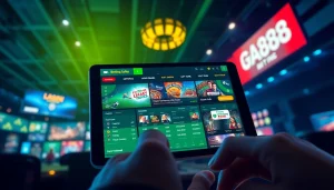Explore Nhà cái Ga888, the leading online betting platform showcasing sports and casino games in a vibrant digital environment.