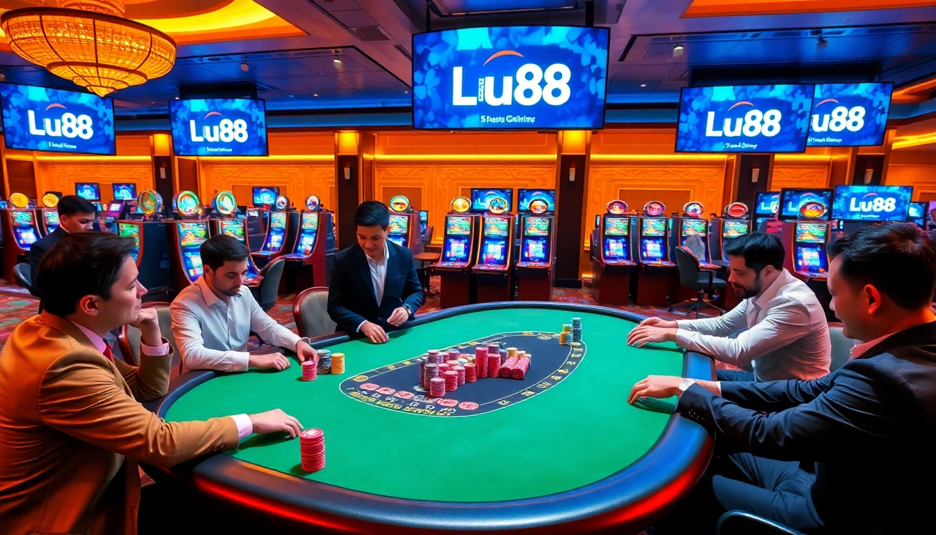 Experience thrilling wins at Lu88 with vibrant casino games and engaging players.