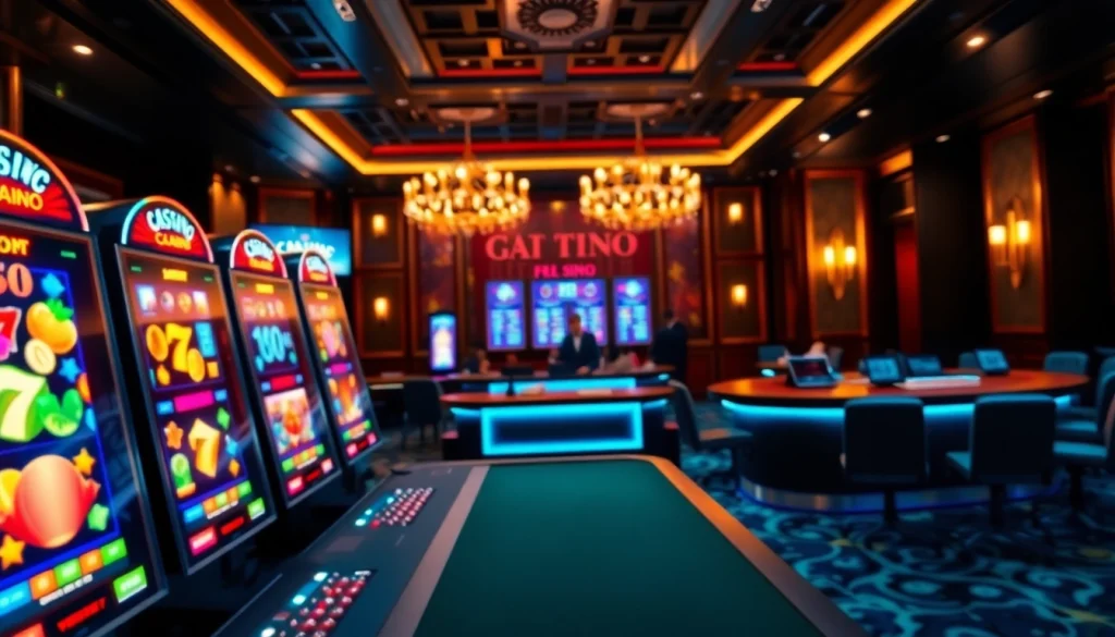 Gagnez au casino en ligne avec des machines à sous colorées et un croupier en direct.