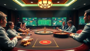 Experience the thrill of gambling at BL555's stylish casino tables with elegant decor.