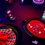 Enjoy high-stakes gaming with 789f ink casino scene depicting vibrant roulette and poker action.